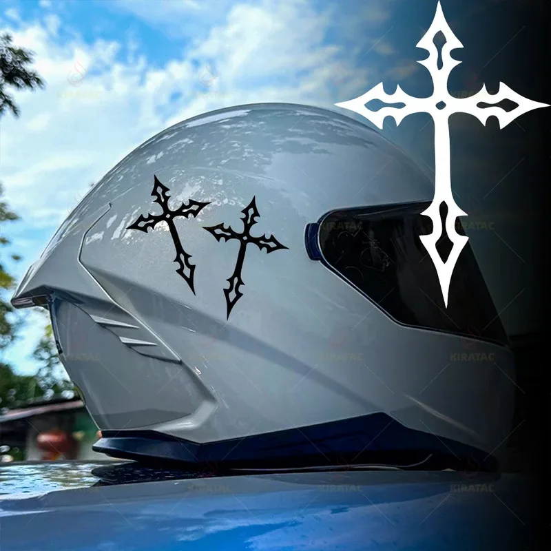 Creative Cross Lightning Motorcycle Sticker Waterproof DIY Helmet Fairing Fuel Tank Fender Decoration Self-adhesive Vinyl Decals