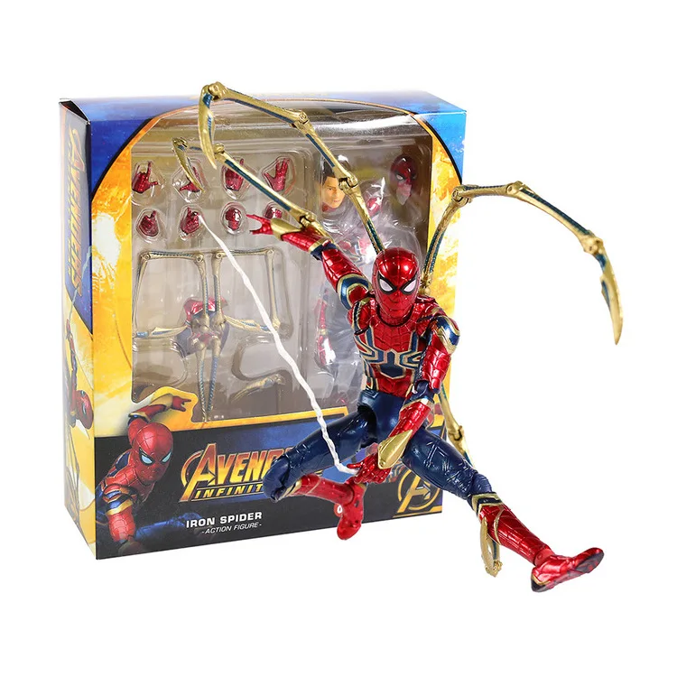 Mafex-Figurines d'action Avenger Spider Man pour enfants, statue de beurre, cadeaux de collection pour petit ami, modèle 081, 14cm