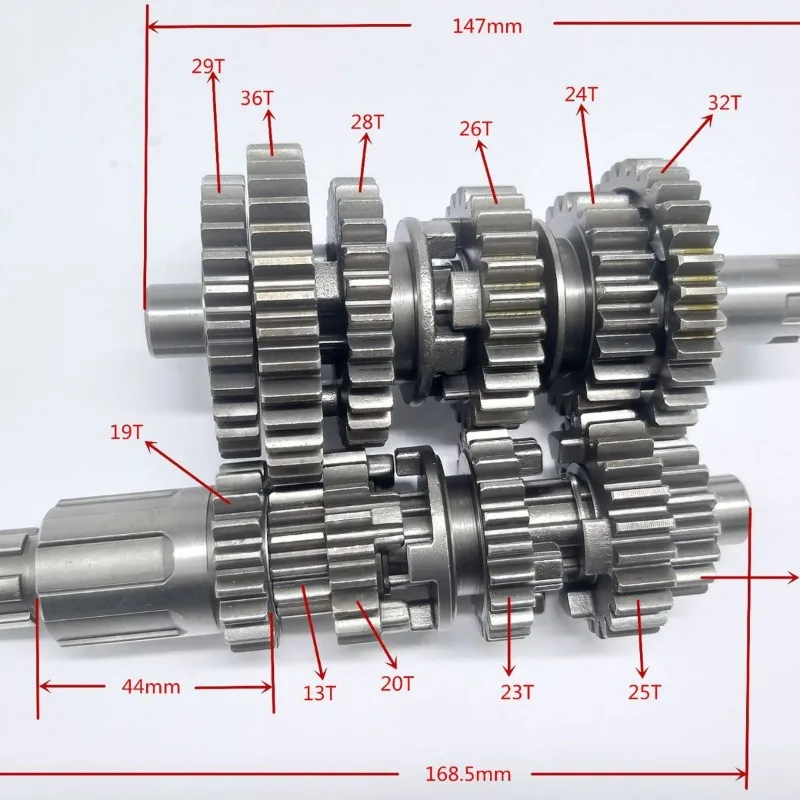 Transmission Gear CG125 Main and Auxiliary Shaft Gear    Car Accessories Accessori Auto