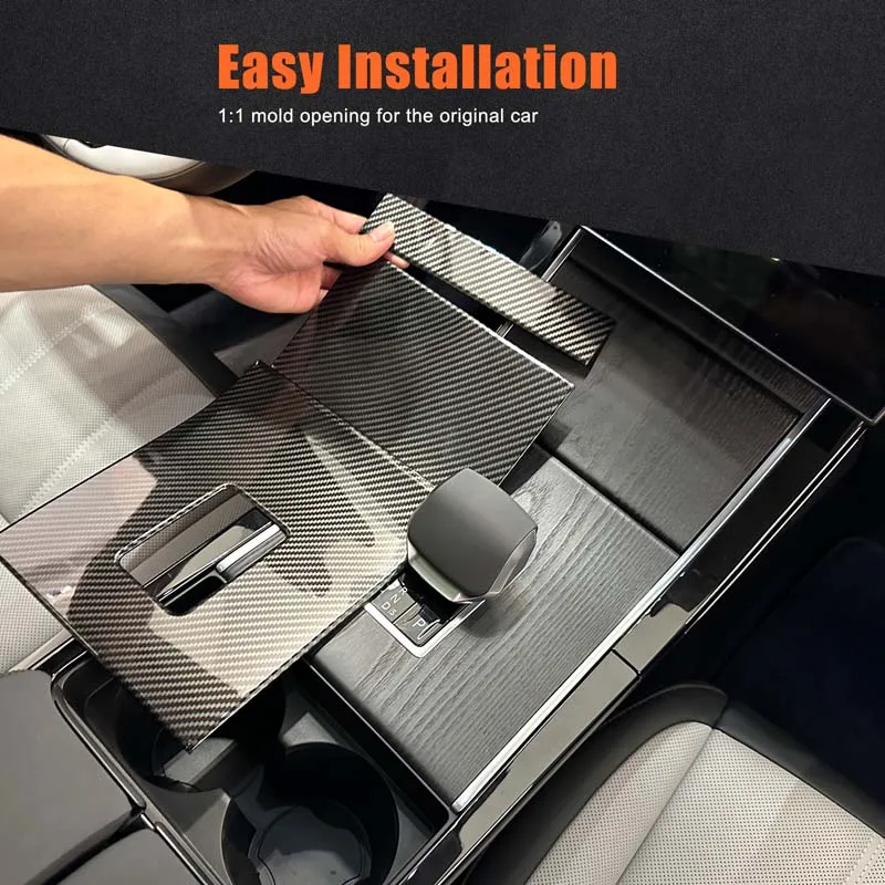 

For 2024+ Land Rover Range Rover Star Vein/Aurora Gear Panel Central Control Gear Position Decoration Frame ABS Piano Black