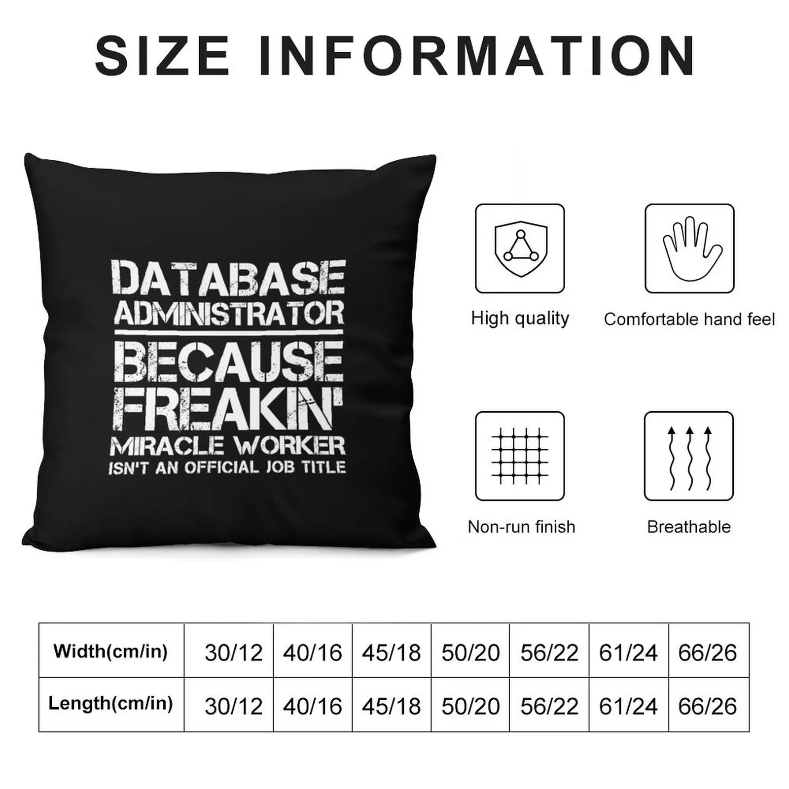 Database Administrator Miracle Worker, DBA Miracle Worker Throw Pillow Sofa Covers For Living Room Anime pillow