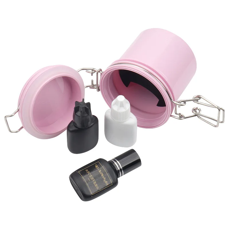 Tanque de armazenamento de cola para cílios, recipiente individual para extensão de cílios, suporte adesivo, frasco de armazenamento, enxertia de cílios, ferramentas de maquiagem feminina