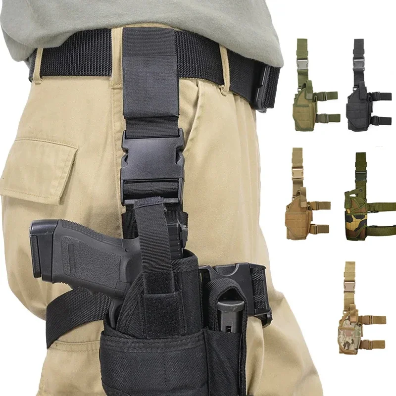 Universal Holster Drop Leg Thigh Gun Holster Hunting Military Airsoft Glock Beretta Handgun Pouch Right Hand Gun Pistol Case