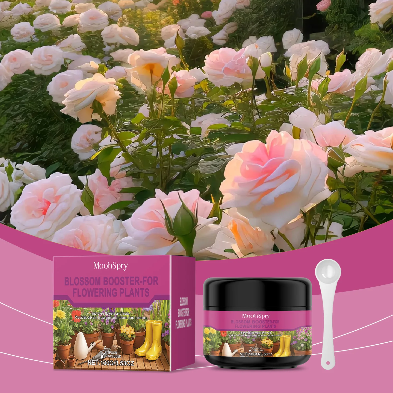 

MoonSpry Flower Nutrient Powder Fruits and Flowers Absorb Universal Horticultural Promoting Flowering Nutrient Powder