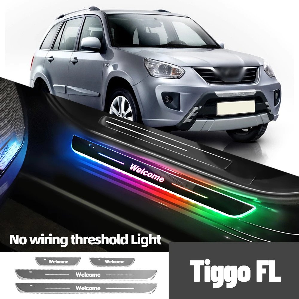 

For Chery Tiggo FL 2011-2015 2012 2013 2014 Car Door Sill Light Customized Logo LED Welcome Threshold Pedal Lamp Accessories