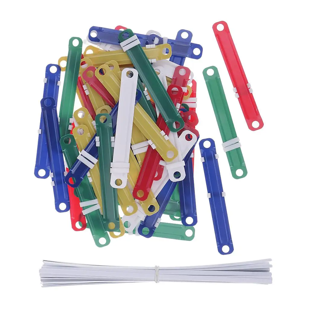 50x Binder Clips File Document Binding Two-hole Loose-leaf Binder Stationery