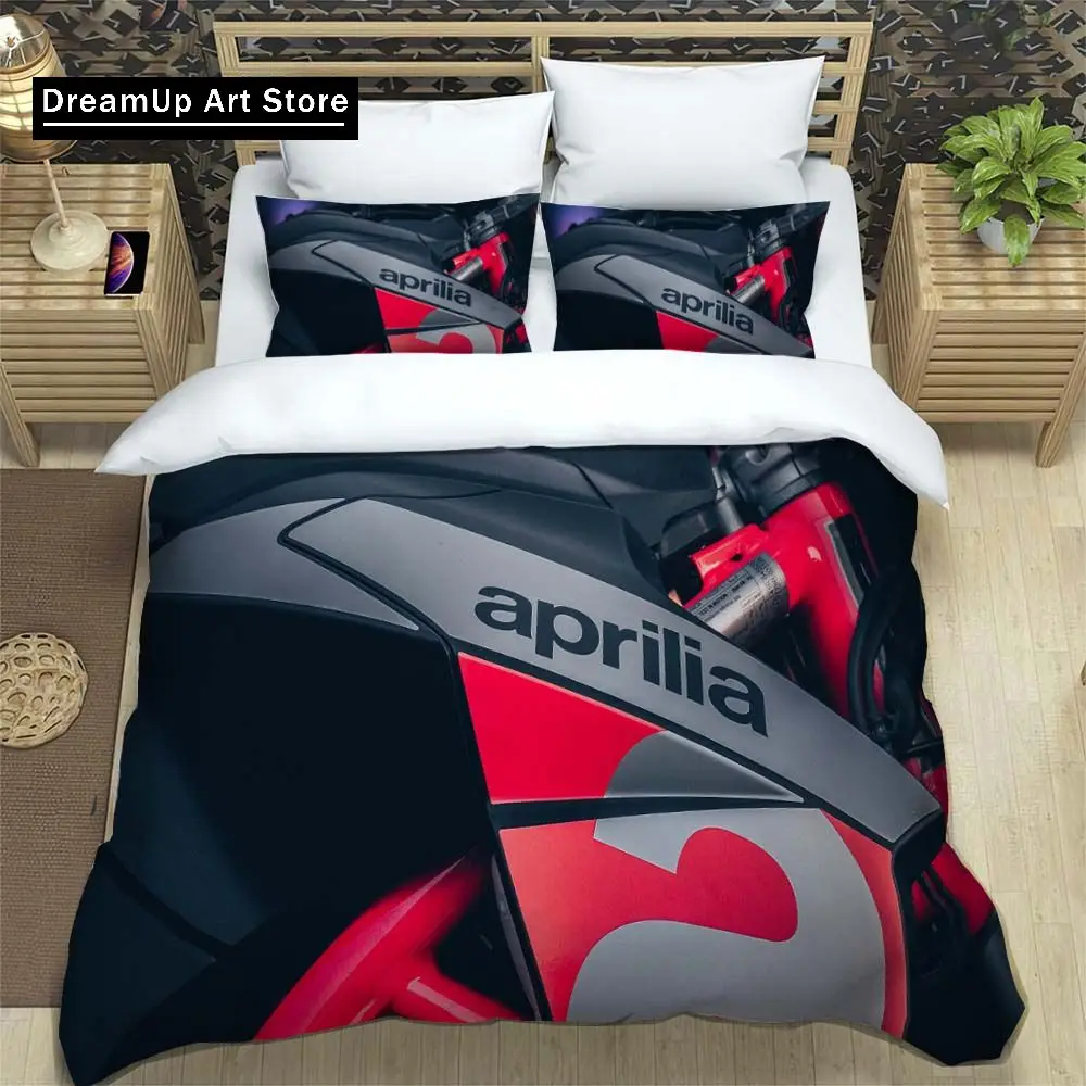 Motorcycle Fleet A-Aprilia Bedding Set Single Twin Full Queen King Size Bed Set Adult Kid Bedroom Duvet cover Set Home Textiles