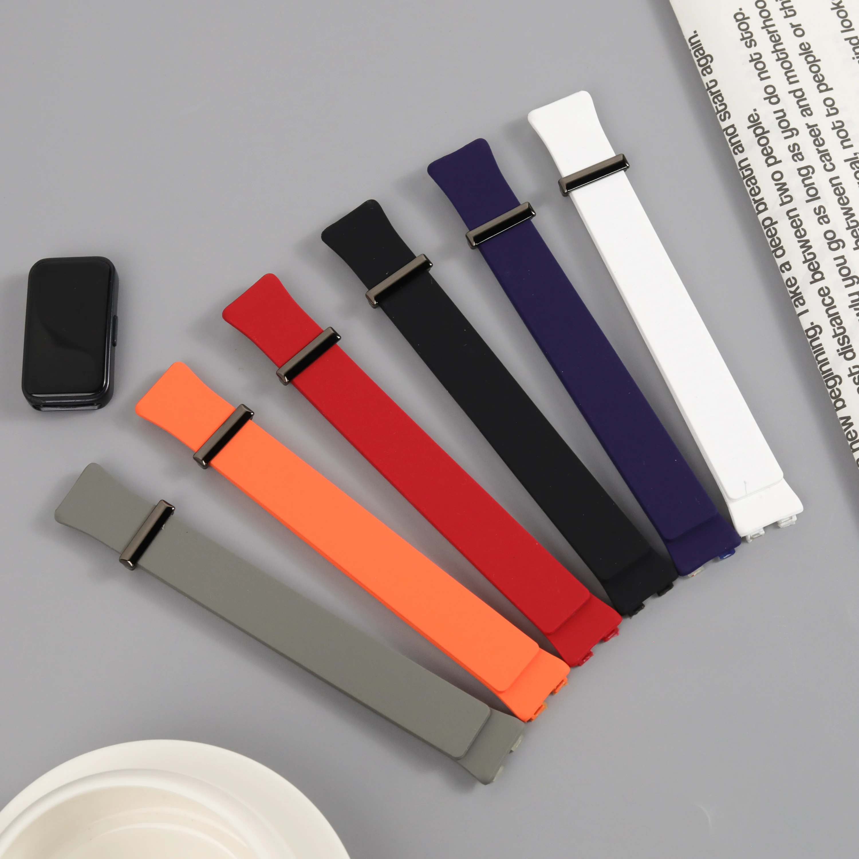 Magnetisches Silikonarmband für Huawei Band 10/9/8 Zubehör Sport Loop Armband Pulseira Correa für Huawei Band 10 9 8 NFC-Bänder