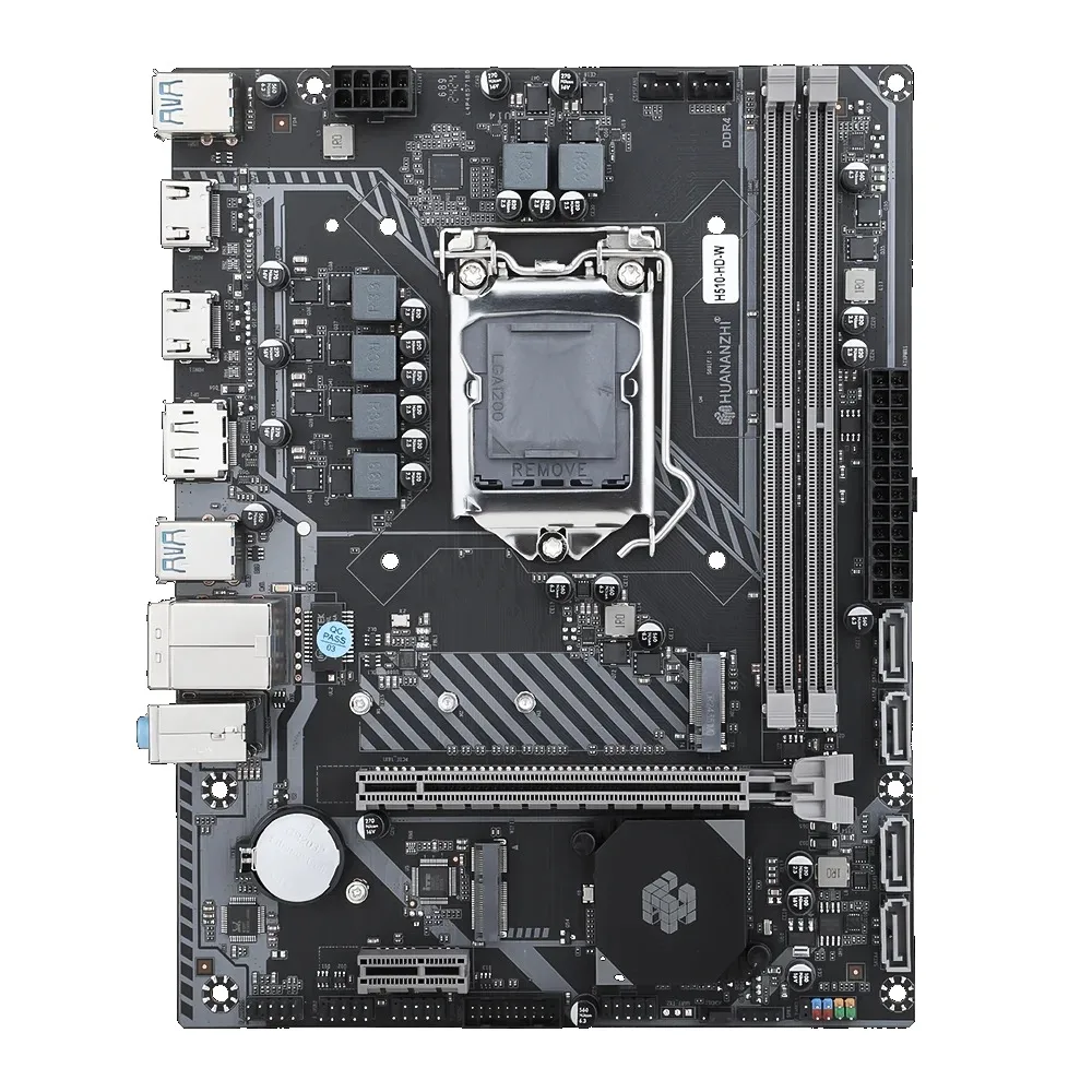 

HUANANZHI H510 HD W M-ATX Motherboard Intel LGA 1200 Support 10 11 generation i3 i5 i7 DDR4 2400 2666 2933MHz 64G M.2 NVME