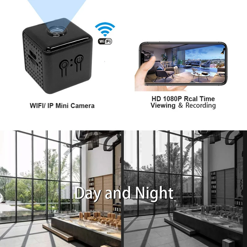 Mini Caméra X9 HD 1080P de 3cm avec Vision Nocturne, Dispositif de Sécurité Sans Fil, Wifi, Détection de Mouvement, Alertes Extérieures