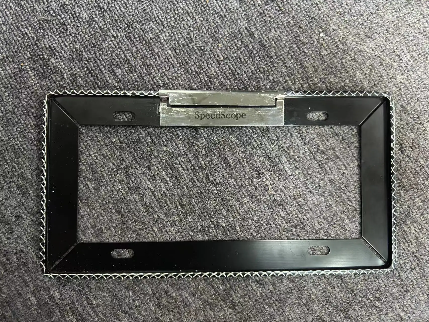 SpeedScope  Plate Frames - Heavy Duty Metal Stainless Steel Front & Rear Car Tag Cover, 2 Pack Rust Proof Mirror Polish Holder,w