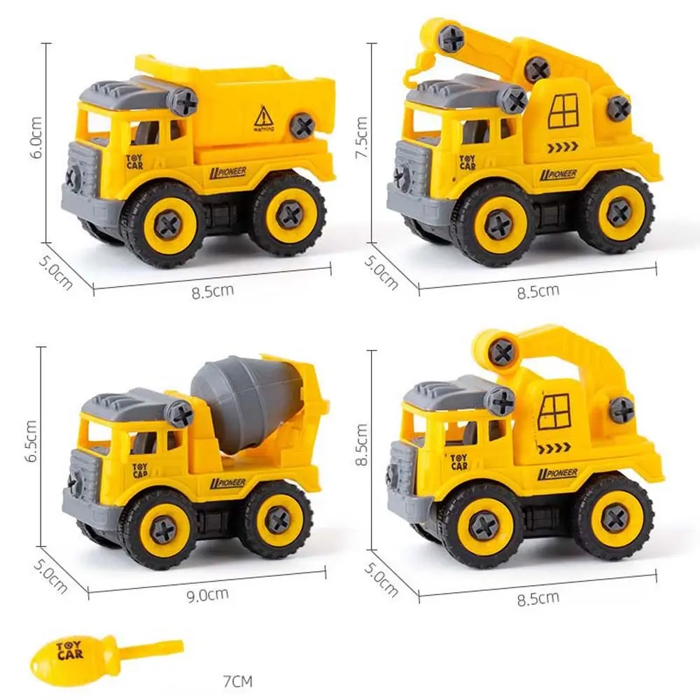 Bulldozer modelo engenharia carro modelo, desmontagem brinquedo educativo, bombeiros caminhão, construção brinquedo, DIY