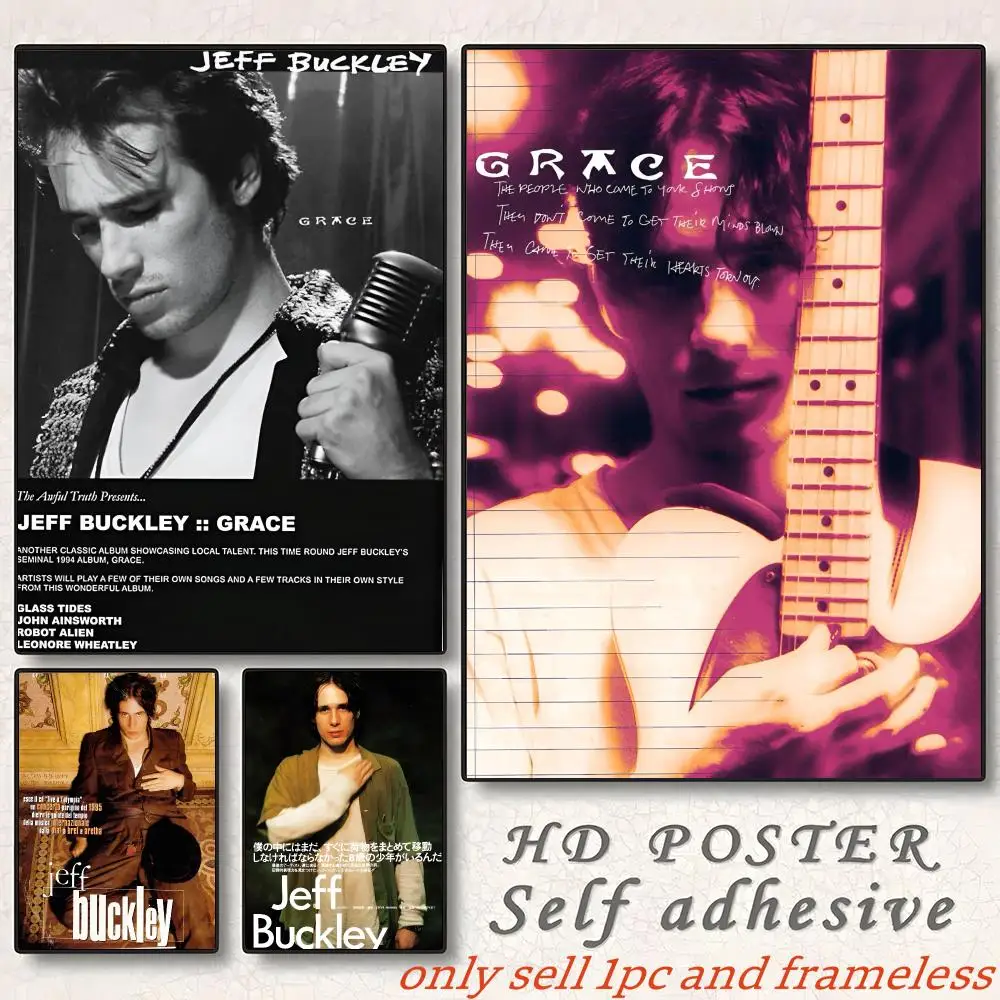 Music Jeff Buckley Singer Poster Art painting with prints Home bedroom bar Outdoor places living room decoration gift