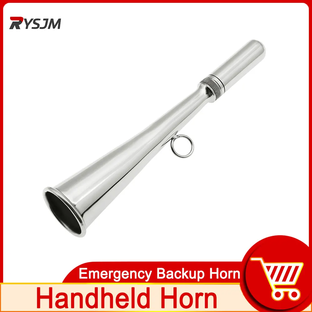 Small Handheld Horn Loud Stainless Steel Horn 185MM Boat Foghorn Used As An Emergency Or Backup Horn For Small Yachts