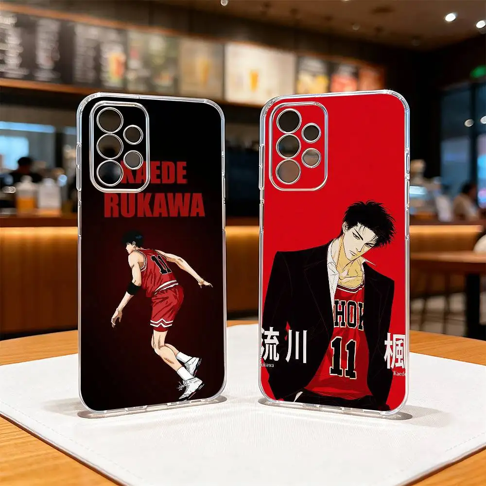 Slam Dunk K-Kaede R-Rukawa   Phone Case Transparent Silicone Soft For Samsung S25,S24,S21,S22,S23,S30,Ultra,S20,Plus,Fe