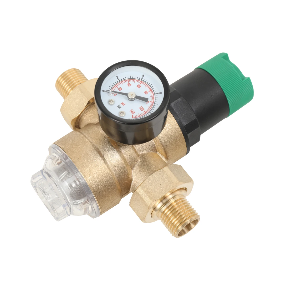 Wasserdruckminderer DN15/DN25 Wasserdruckregelventil Messing Druckminderventil mit Manometer Mesh Filter – Detail 16