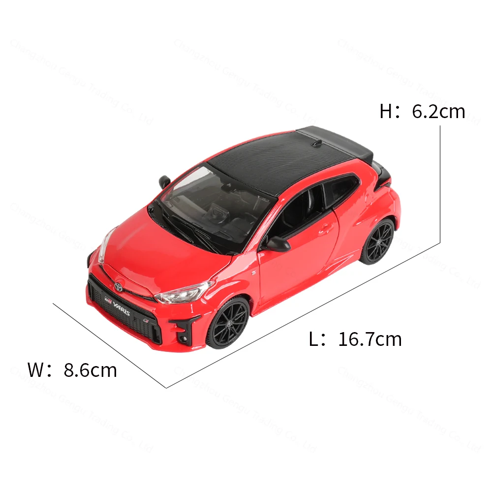 1:24 GR Yaris (2021) – Carro modelo estático fundido sob pressão colecionável |   Brinquedo para amantes de carros