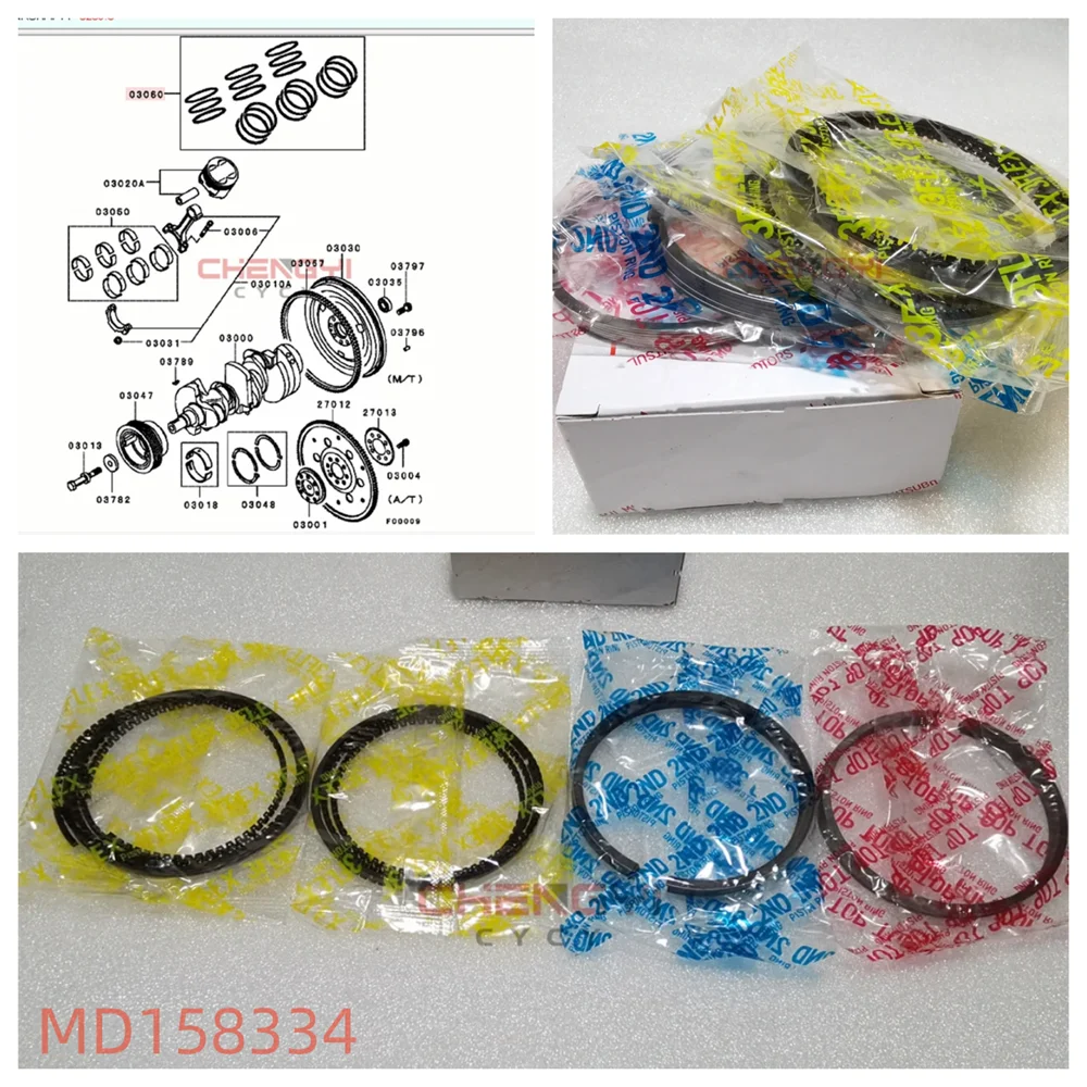 

6G72 6G72T 3.0L Piston Rings Set For Pajero Montero 3000GT V43W K96W V33W V63W V73W MD158334 MD301803