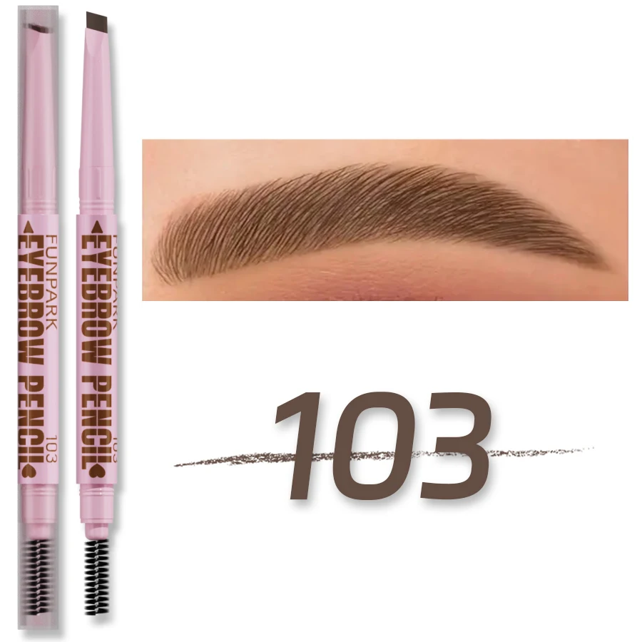 2 in 1 Wenkbrauwpotlood professionele Cosmetica make-up voor vrouwen 5 Kleuren Waterdichte Wenkbrauw Tattoo borstel Langdurige wenkbrauw pen