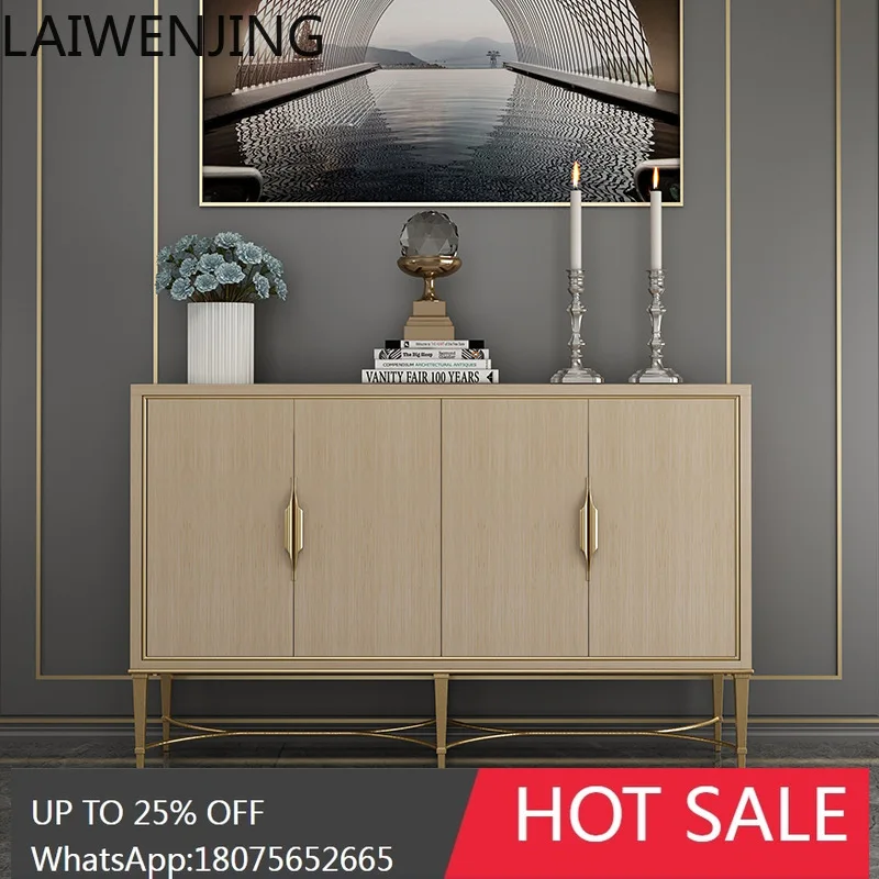 HLZ  Light Luxury Style Sideboard Home Living Room Wall-Mounted Storage Entryway Cabinet Tall Model