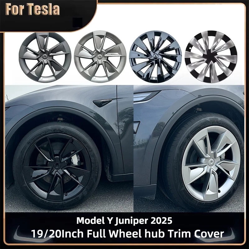 

For Tesla Model Y Juniper 2025 Car Wheel HubCap 19Inch 20Inch Performance Replacement Wheel Hubcap Full Rim Cover Accessories