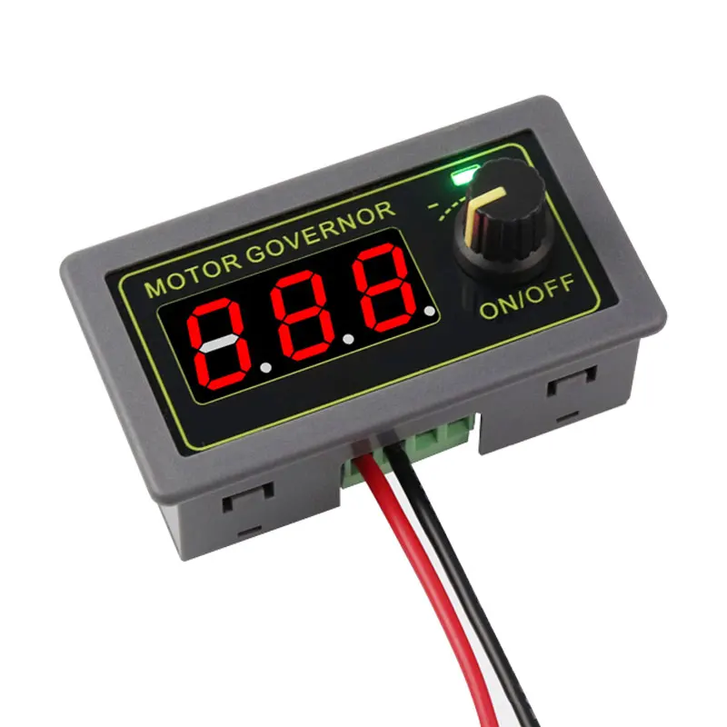 5V12V24V จอแสดงผลดิจิตอล PWM สวิตช์โมดูลควบคุมเครื่องเข้ารหัส5A อุปกรณ์ควบคุมความเร็วรอบจอ DC
