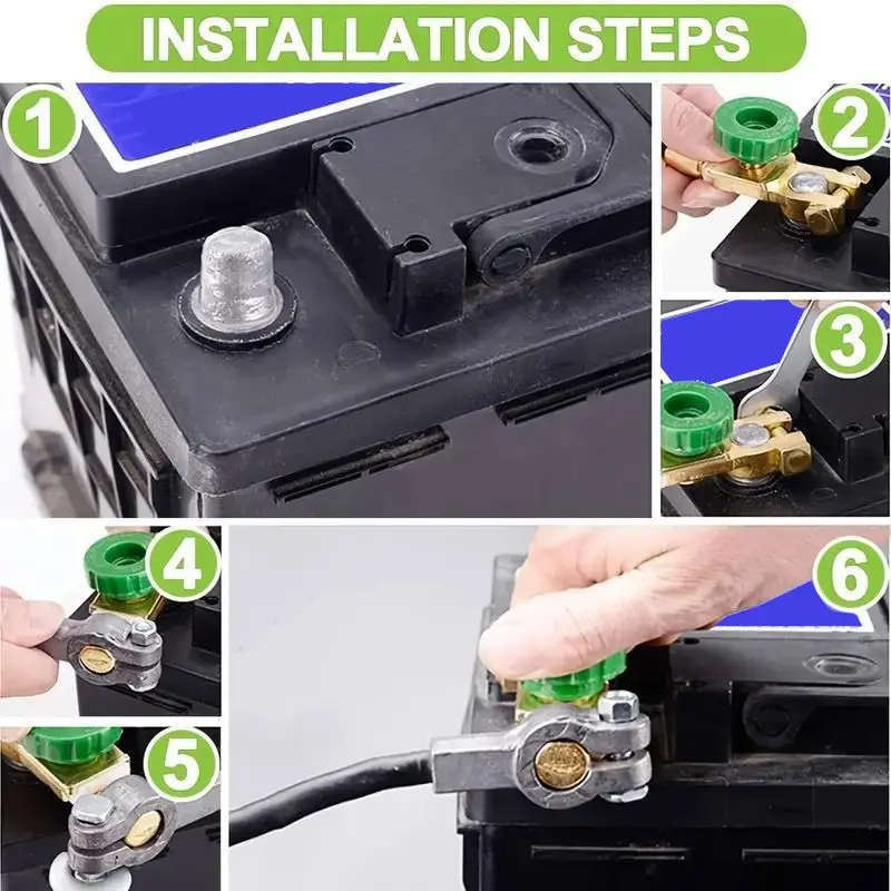 Car Battery Connector Knob Type Battery Switch Terminal Leakage Protection Quick Switch Battery Connector
