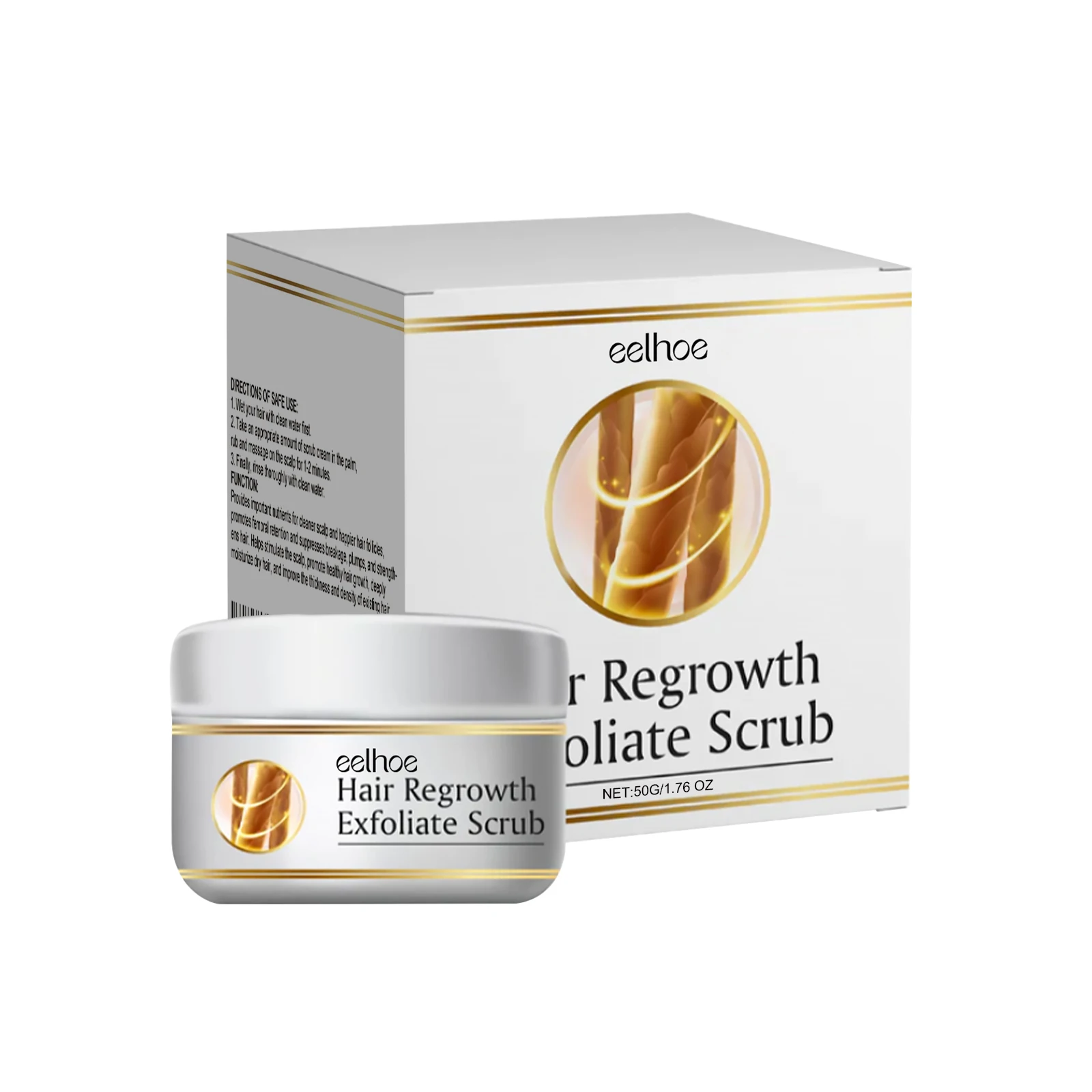 

EELHOE Hair Exfoliating Scrub Cleans Dandruff Refreshing Fluffy Moisturizing And Firming Hair Care Scrub