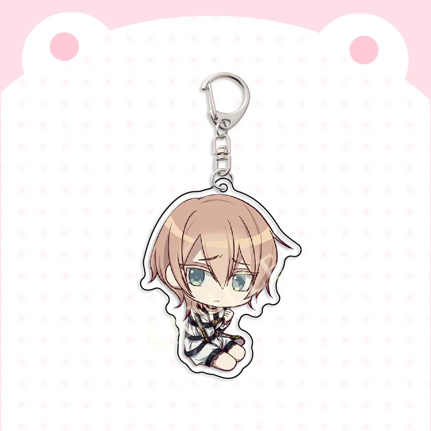 Manga Anime MILGRAM Acrylic Keychain Q Version Figures Haruka Sakurai Futa Kajiyama Mikoto Cute Charm Key Chain Fans Collection