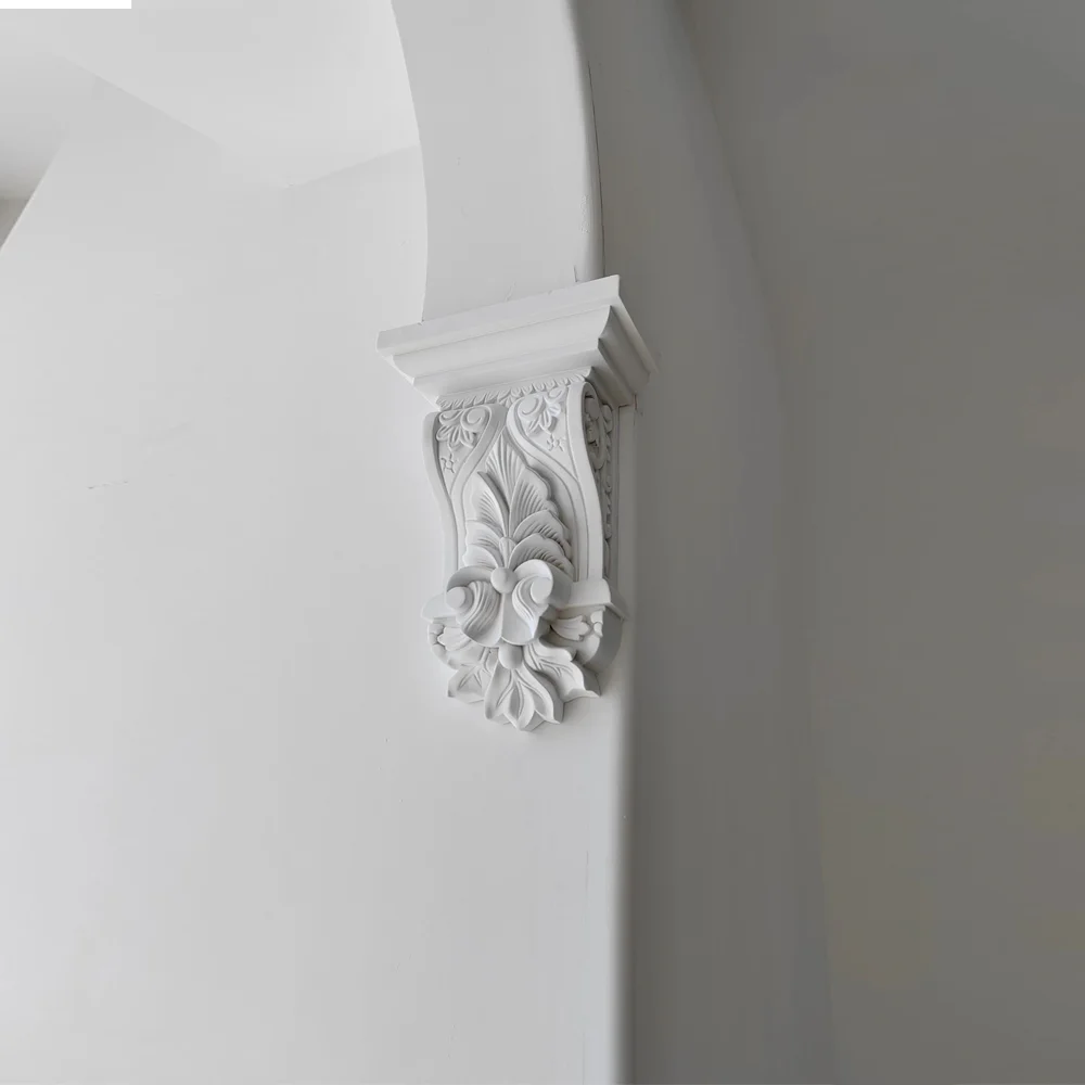 1 Pc PU polyurethane imitation plaster corbel support European door opening decoration mold elephant trunk roman column