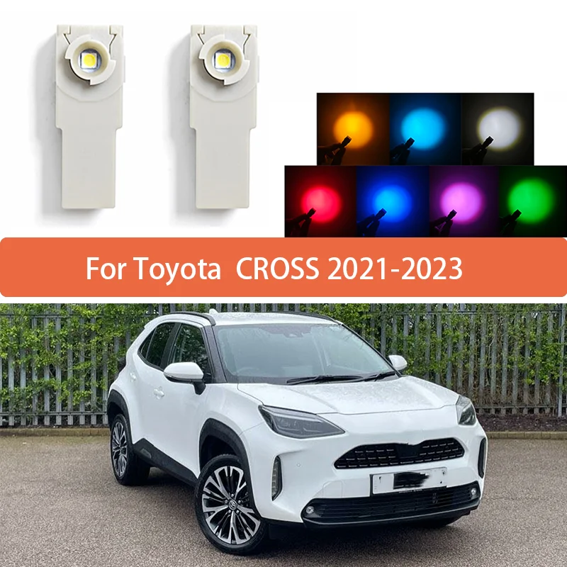 

2 шт. светодиодный внутренний ножной светильник с проводом для Toyota CROSS 2021-2023, внутреннее декоративное освещение, разъем для осветителя, лампа для перчаточного ящика