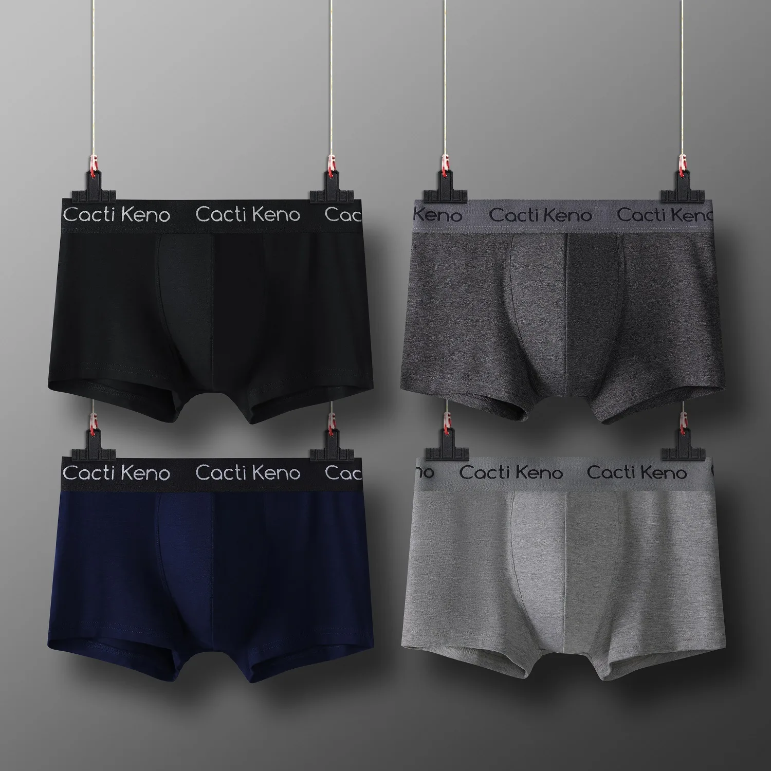 4pcs/lot Men\'s Panties Cotton Men Boxer Shorts Medium Waist Breathable Men Underwear Large Size Sexy Soft Male Short