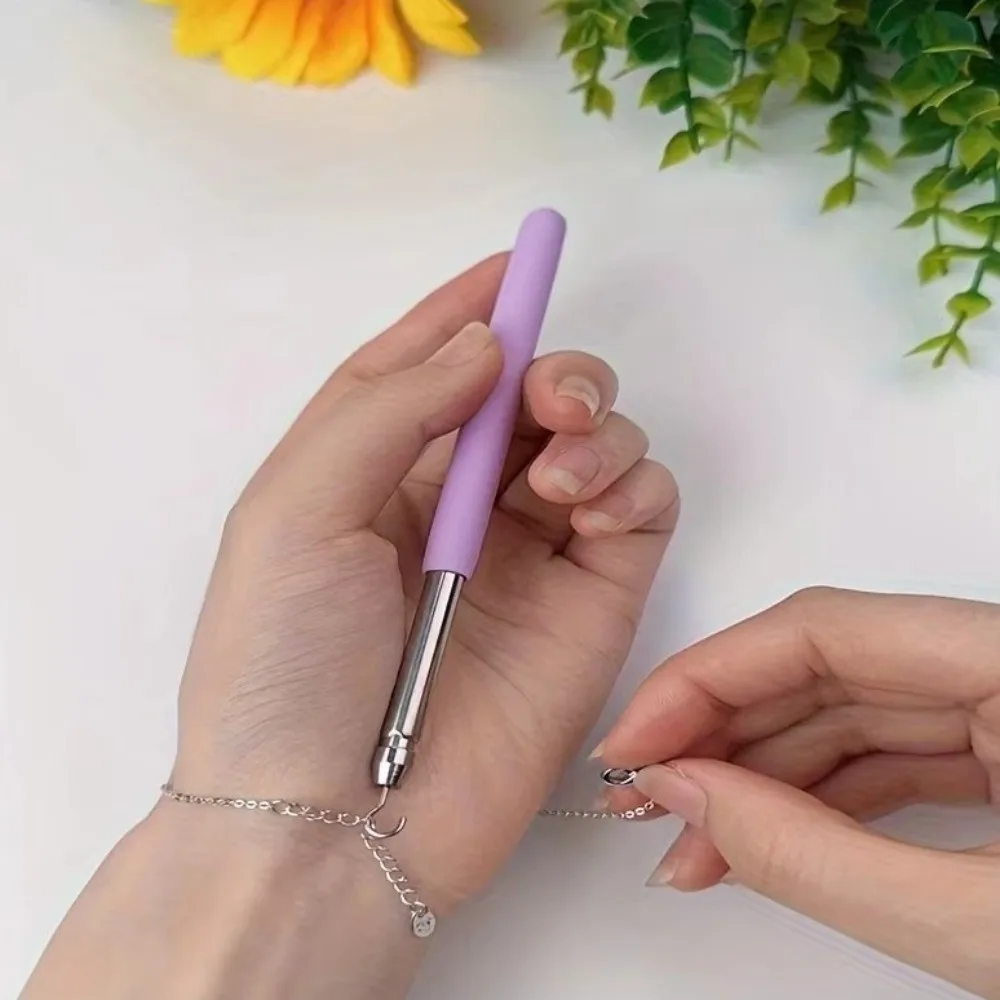Stainless Help Wear Bracelet Tool Labor-saving Retractable Bracelet Fastener Helper Solid Color Small Assist