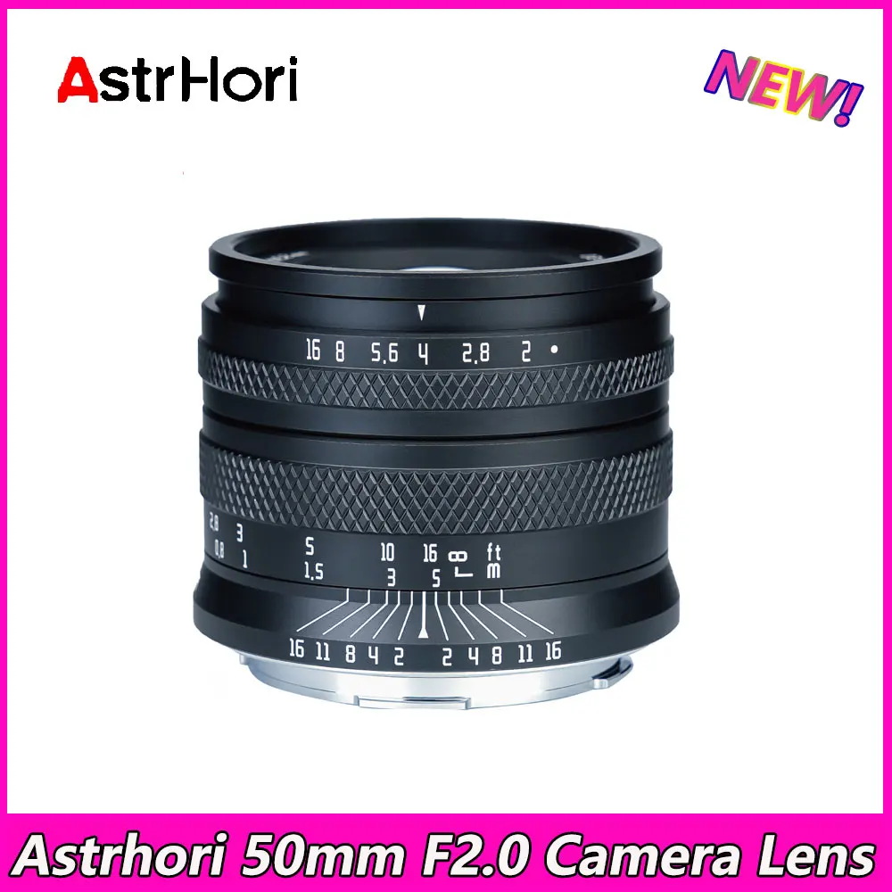 

AstrHori 50mm F2.0 Large Aperture Full Frame Manual Lens For Canon RF EF-M Mount Nikon Z Fuji x Sony E Leica L Mount Camera