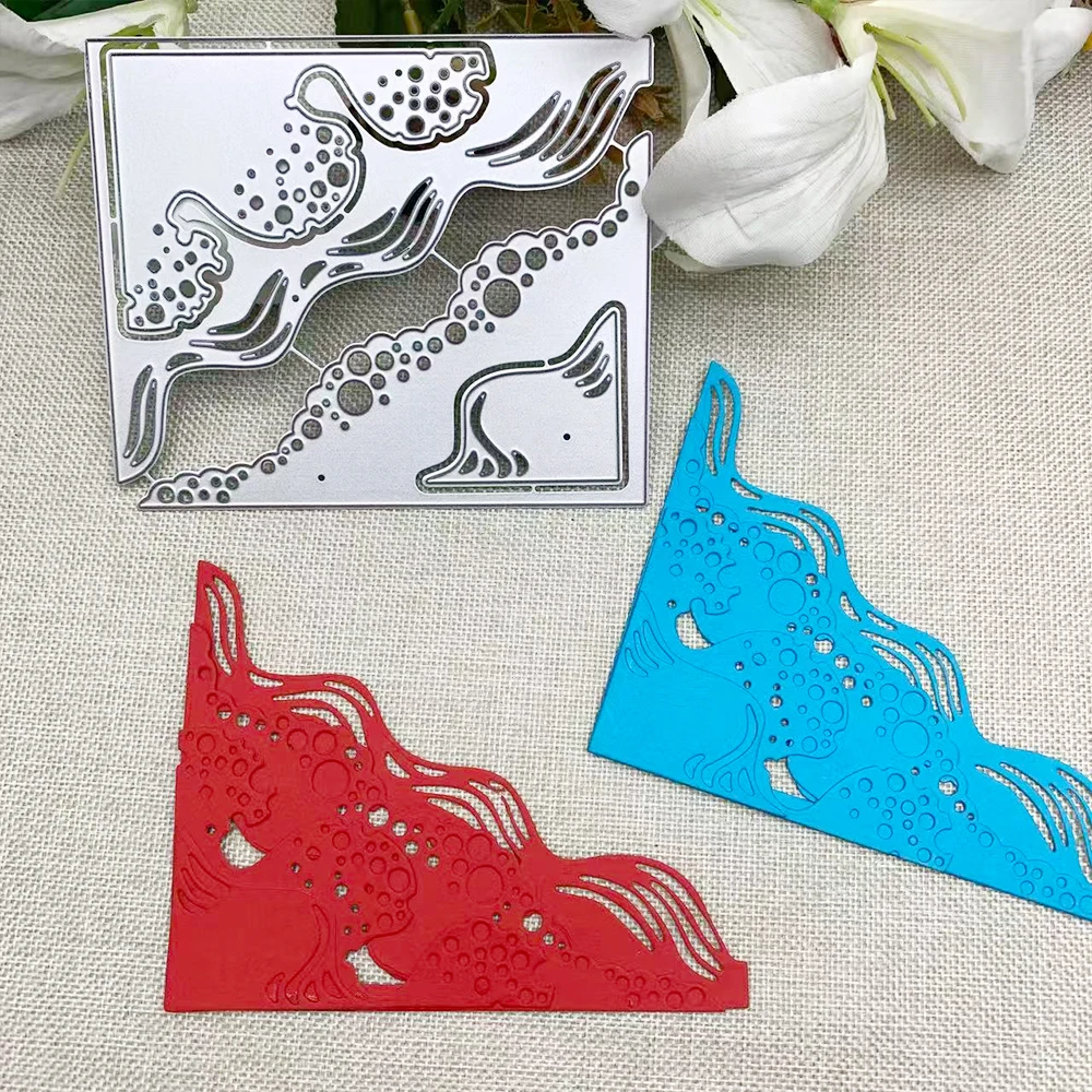 Ocean Wave Bubble Border Metall-Stanzformen, Sommerliche Küsten-DIY-Scrapbooking-Kartengestaltung, Präge-Schablonen, Nautische Szenerie-Bastelartikel