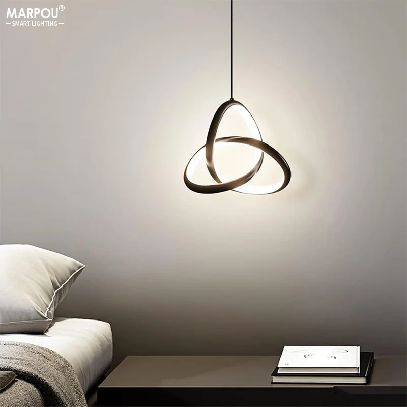 MARPOU Living Room Decorative Lamps and Lighting Branch Chandelier 24W 220V Hollow LED Ceiling Light Luster Indoor Pendant Light