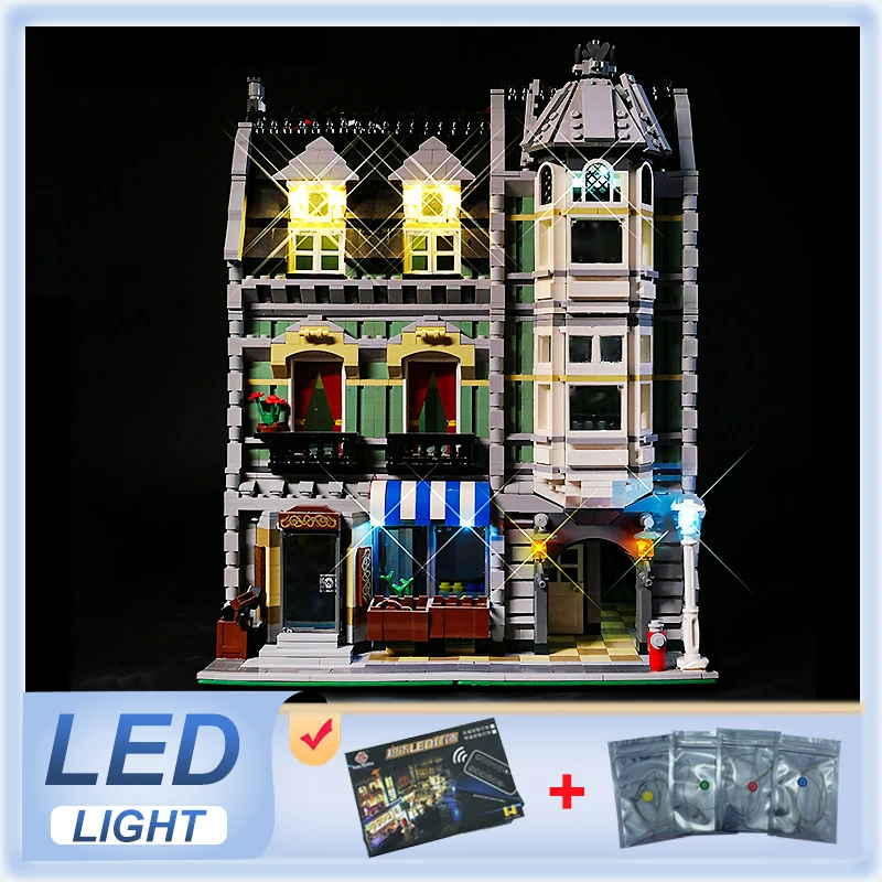 Kit de luz LED DIY para Grocer verde LEGO 10185 (apenas luz LED, sem modelo de blocos)