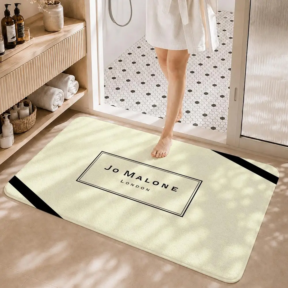 Fragrance Brand J-Jo Malone Floor Mat Non-Slip Absorbent Floor Mat Decorative Rug for Home Bathroom Bedroom Entryway