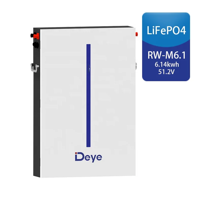 Deye RW-M6.1 Home Energy Storage Wall-Mounted Lithium Batteries 51.2V 100Ah 5.53kwh LiFePO4 IP65 Protection Battery Class