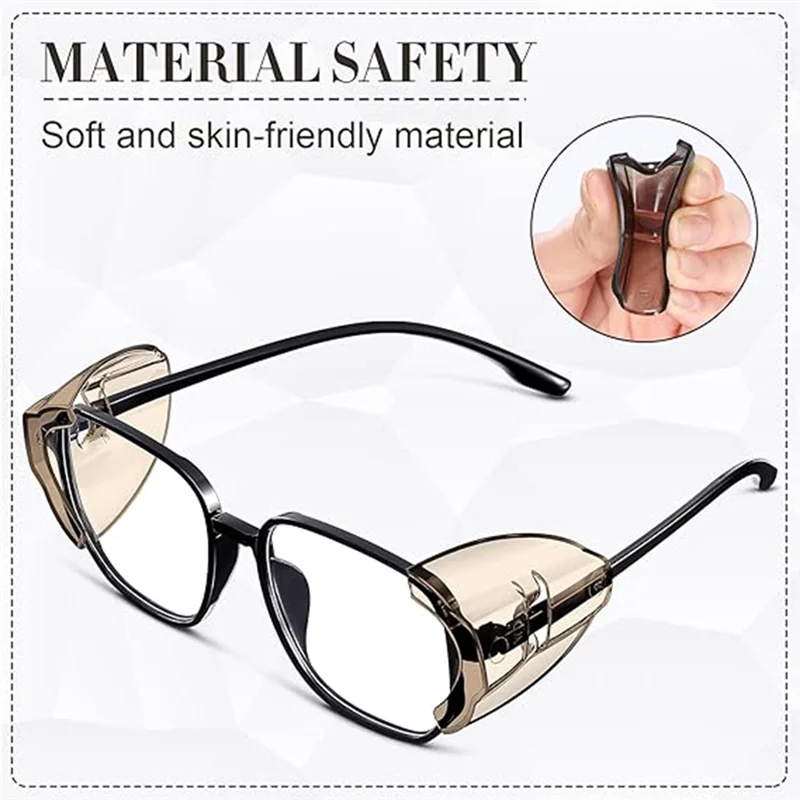 SQPP-Safety Glasses Shields Side Shields للنظارات الطبية Slipon Sideshields Side Guards