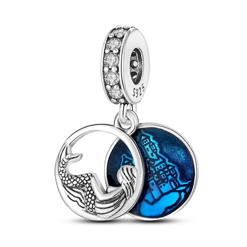 925 Sterling Silver Blue Astronaut Boutique Pendant Charm Fit Original Bracelet Charm Bead Necklace Diy Female Jewelry image 3
