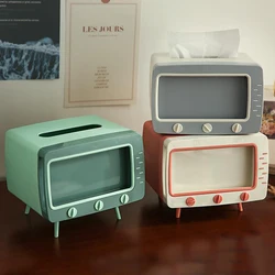 Cartoon Tissue Storage Box Simple And Cute Cardboard Box TV Plastic Coffee Table Living Room Multi-Functional Mobile Phone Stand