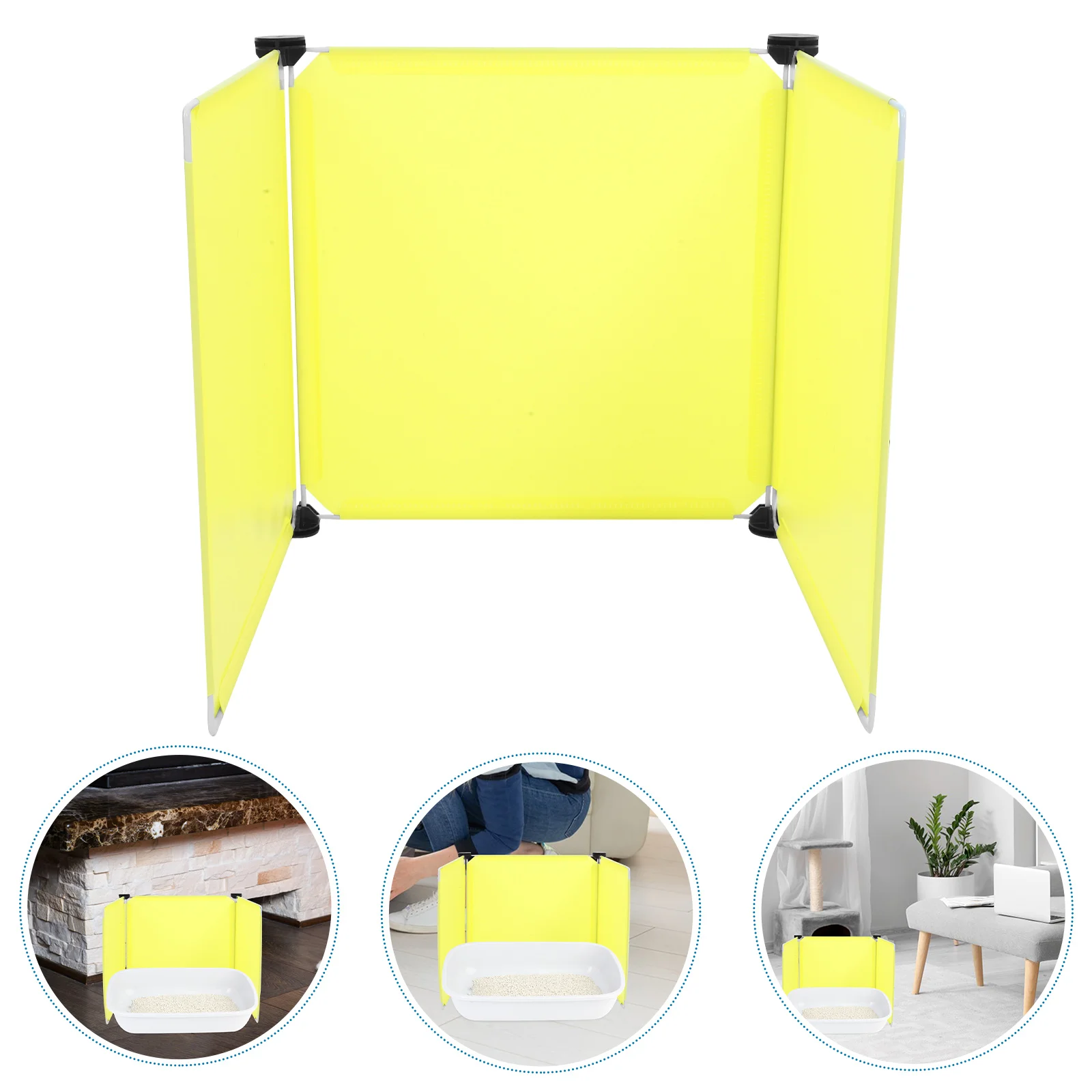 

3pcs Box Large Pet Supplies Cat Litter Cat Litter Pee Shield Box Enclosure Green Black Clips