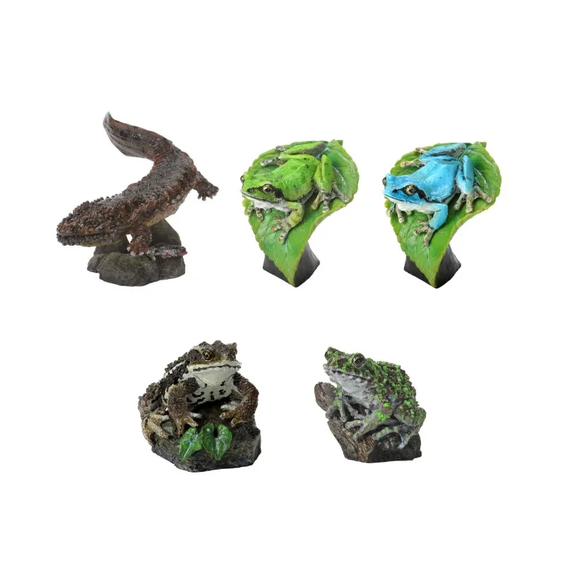 Bandai Original Gashapon Biological Atlas Batrachians Tree Frog Giant Salamander Action Figure Toys for Boys Girls Kids Gift