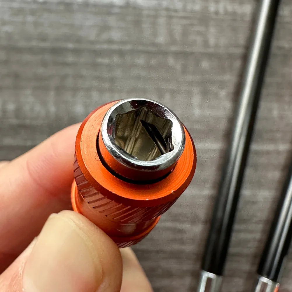 Hex Shank Extender Magnetic Bit Holder For Construction Tasks Dual Safety Locking Secure Magnetic Fixation Power Tool Accessory
