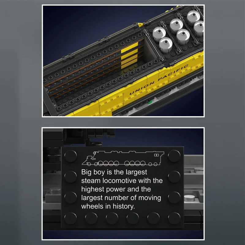 New Technical Big Boy 4884 Locomotive Building Blocks Railway Train Model Mould King Bricks Set Toys for Adults Kids Gifts