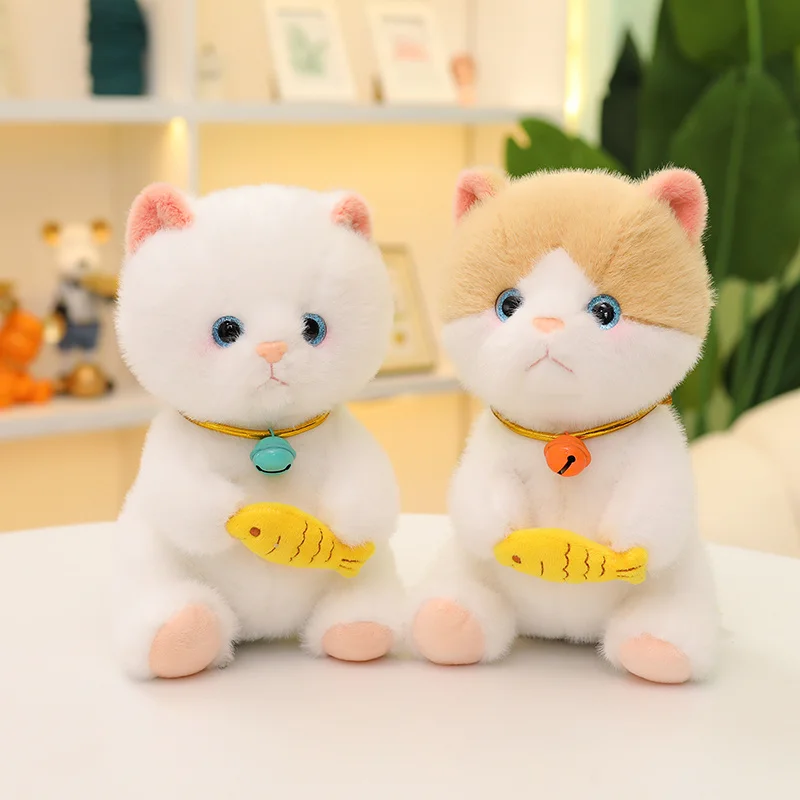 

1pc 23cm Cute Kitty Soft Stuffed Cotton Toy Kawaii Girl's Room Decoration Baby Sleeping Companion Doll Children's Gift