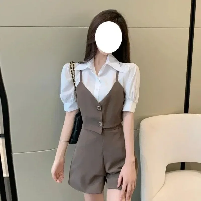 

Woman Shorts Office Two-piece Short Sets for Women 2 Pieces Summer Fashion 2024 Ensembles Complete Full Novelty In Tailor Kit