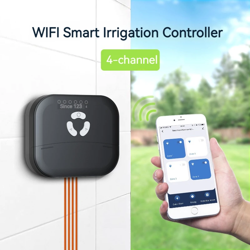 

Wi-Fi Smart Sprinkler Controller for Lawn Garden Greenhouse Automatic Timer Remote Watering Alexa Google Home