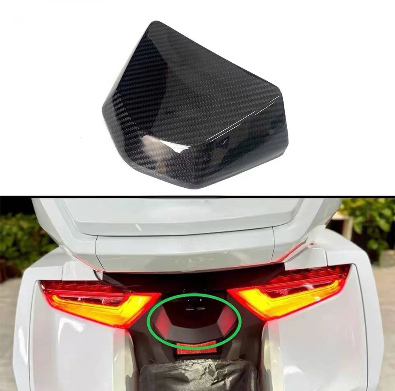 

100％3K Carbon Fiber Motorcycle Fairing, rear tail lamp cover, rear tail cover For Honda Gold Wing Goldwing GL1800 F6B 2018-2025